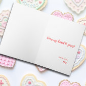 Roze en Rode Hartjes Met Strikken Valentijnsdag Ka Kaart