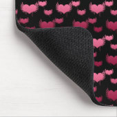 Roze en Rode Hartjes Patroon Muismat (Hoek)