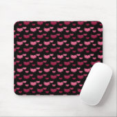 Roze en Rode Hartjes Patroon Muismat (Met muis)