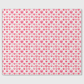 Roze en Rode Hartjes Valentijn Cadeaupapier (Vlak)