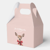 Roze en rode herten | Verjaardagsfeest in Woodland Bedankdoosjes (Voorkant)