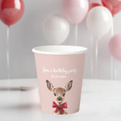 Roze en rode herten | Verjaardagsfeest in Woodland Papieren Bekers