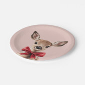 Roze en rode herten | Verjaardagsfeest in Woodland Papieren Bordje (Gekanteld)