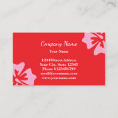 Roze en rode Hibiscus bloem moderne bloemen Visitekaartje (Achterkant)