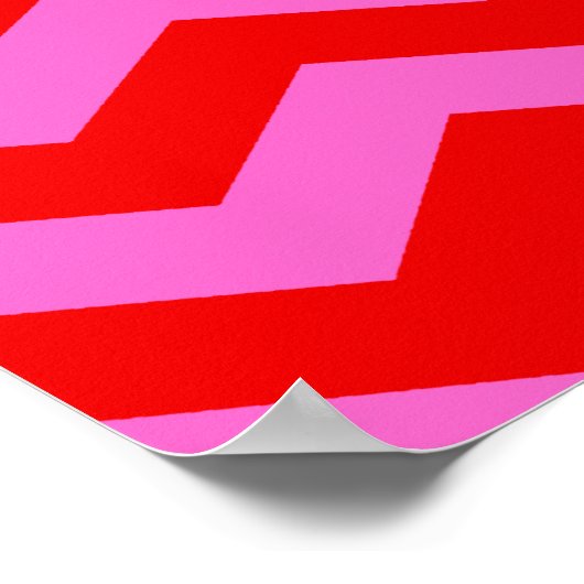 Roze en rode kalm houden en afdrukken poster (Hoek)