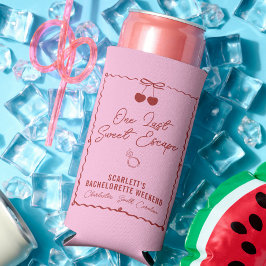 Roze en rode kers Bachelorette-weekend Mini Seltzer Blikjeskoeler