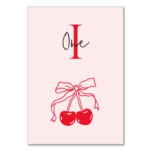 Roze en rode kers kaart (Voorkant)