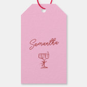 Roze en Rode Kersen Bachelorette Weekend Cadeaulabel