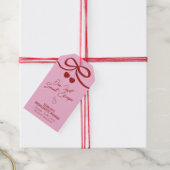 Roze en Rode Kersen Bachelorette Weekend Cadeaulabel