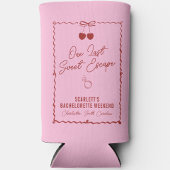 Roze en Rode Kersen Bachelorette Weekend Mini Seltzer Blikjeskoeler