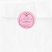 Roze en Rode Kersen Bachelorette-weekend Ronde Sticker