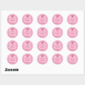 Roze en Rode Kersen Bachelorette-weekend Ronde Sticker (Vel)