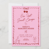 Roze en Rode Kersen Bachelorette Weekend Route Kaart (Voorkant)