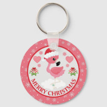 Roze en Rode Kerst Flamingo Winter