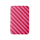 Roze en rode kerst pepermunt strepen badmat (Voorkant Verticaal)