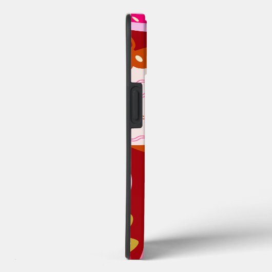 Roze en rode kerstballen Case-Mate iPhone case (Achterkant / Rechts)