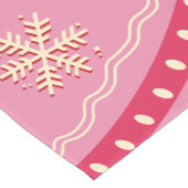 Roze en rode kerstballen korte tafelloper (Hoek)