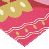 Roze en rode kerstballen tafelkleed (Gekanteld)