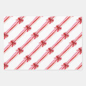 Roze en rode kerstbogen inpakpapier vel (Voorkant 3)