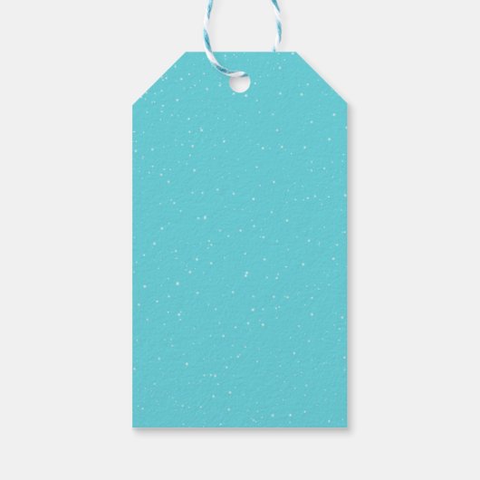 Roze en rode kerstfeestdag cadeaulabel (Achterkant)