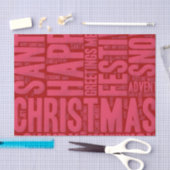 Roze en rode kerstkunst tissuepapier (Craft)