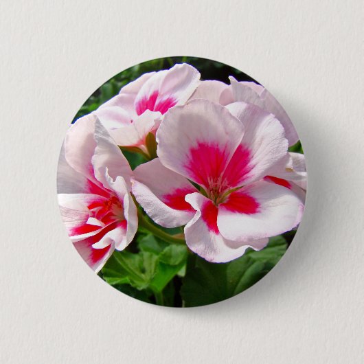Roze en rode kieuwen ronde button 5,7 cm (Voorkant)