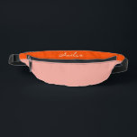 Roze en rode kleurblok gepersonaliseerde naam heuptasje<br><div class="desc">De perfecte bruidsmeisjes gift! Roze en rode kleurblok heupzak met optionele personalisatie om overeen te komen met de vrijgezellenfeest collectie!</div>