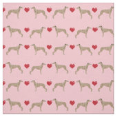 roze en rode knijpende hond stof (Swatch)