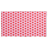 Roze en rode liefde harten patroon kussensloop (Voorkant-Links)