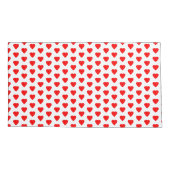 Roze en rode liefde harten patroon kussensloop (Achterkant-Links)