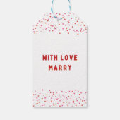 Roze en rode liefde harten Valentijnsdag Cadeaulabel (Achterkant)