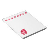 Roze en Rode Lieveheersbeestje Notitieblok (Schuin)