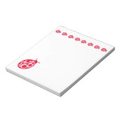 Roze en Rode Lieveheersbeestje Notitieblok (Linkerzijde)