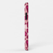 Roze en rode luipaard dierlijke print en monogram Case-Mate iPhone case (Achterkant/rechts)