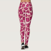 Roze en rode luipaard print leggings (Achterkant)
