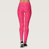 Roze en rode luipaardprintpatroon leggings (Achterkant)