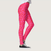 Roze en rode luipaardprintpatroon leggings (Rechts)