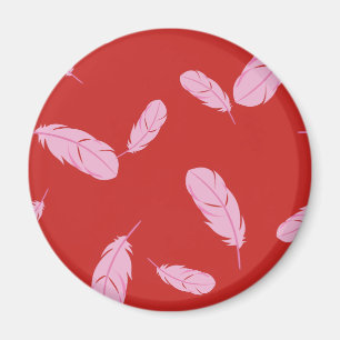 Roze en rode magneet - veren