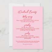 Roze en Rode Meisjes Weekendreisje Bachelorette Kaart (Achterkant)