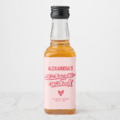 Roze en Rode Meisjesweekend Feest  Likeurfles Etiket (Voorkant)