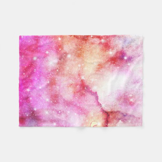 Roze en rode melkzuil fleece deken (Voorkant (Horizontaal))