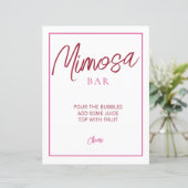 Roze en Rode Mimosa Bar Teken (Staand voorkant)