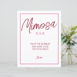 Roze en Rode Mimosa Bar Teken