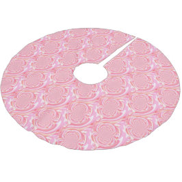Roze en rode moderne fractal ontwerp kerstboom rok