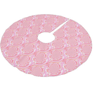 Roze en rode moderne fractal ontwerp kerstboom rok
