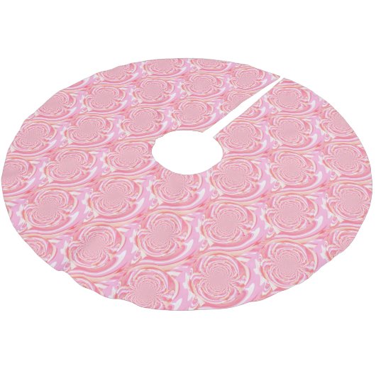 Roze en rode moderne fractal ontwerp kerstboom rok (Gekanteld)