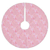 Roze en rode moderne fractal ontwerp kerstboom rok (Voorkant)