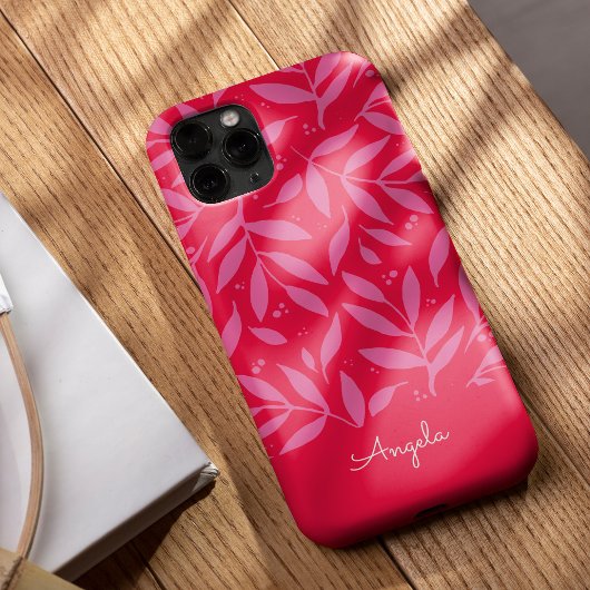 Roze en rode naaldbeschermer, aanpasbaar iPhone ca Case-Mate iPhone Case