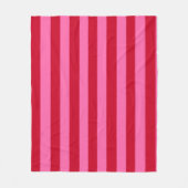 Roze en rode pepermunt strepen fleece deken (Voorkant)