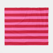 Roze en rode pepermunt strepen fleece deken (Voorkant (Horizontaal))